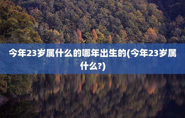 今年23岁属什么的哪年出生的(今年23岁属什么?)