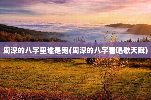 周深的八字里谁是鬼(周深的八字看唱歌天赋)