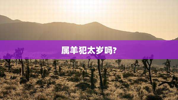 属羊犯太岁吗?