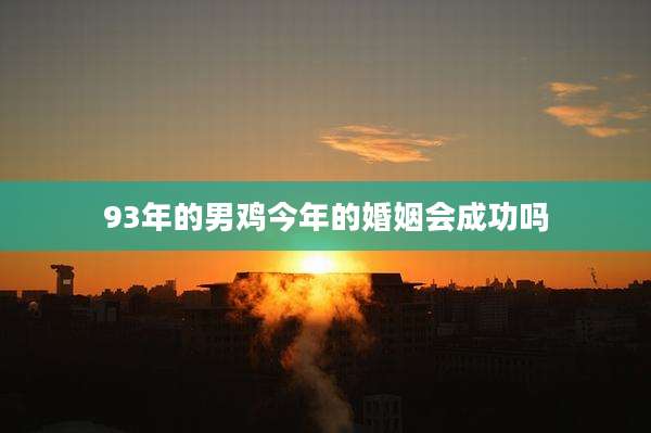 93年的男鸡今年的婚姻会成功吗