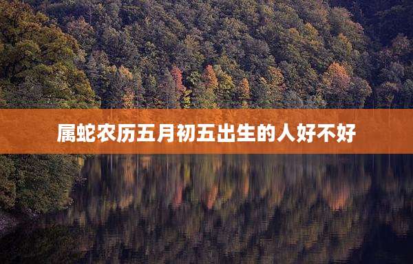 属蛇农历五月初五出生的人好不好