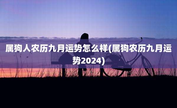 属狗人农历九月运势怎么样(属狗农历九月运势2024)