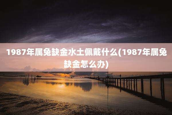 1987年属兔缺金水土佩戴什么(1987年属兔缺金怎么办)