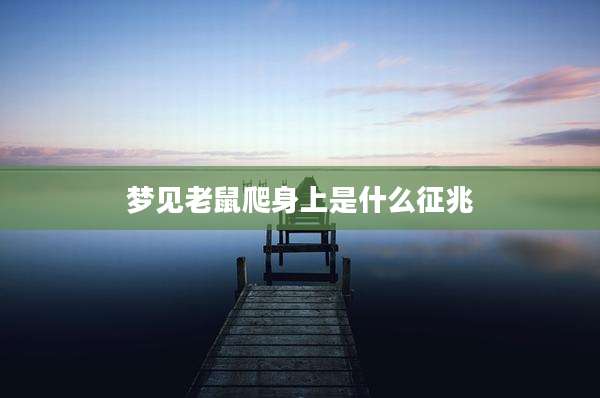 梦见老鼠爬身上是什么征兆