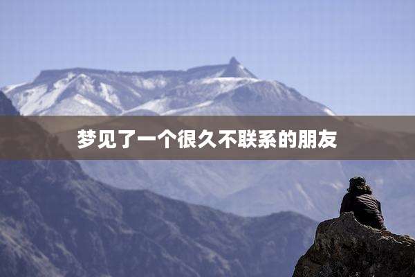 梦见了一个很久不联系的朋友