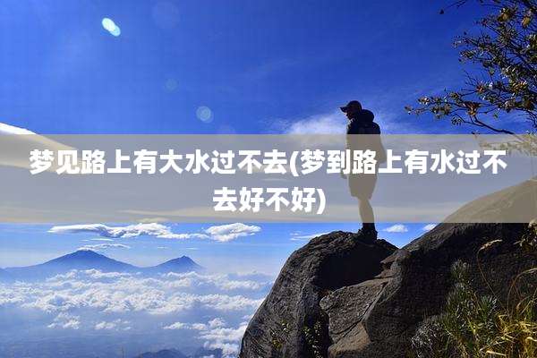 梦见路上有大水过不去(梦到路上有水过不去好不好)