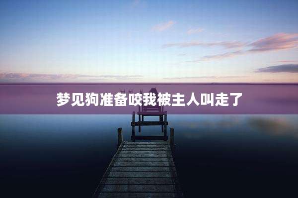 梦见狗准备咬我被主人叫走了