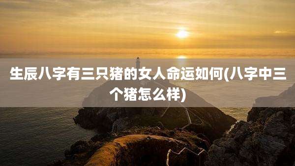生辰八字有三只猪的女人命运如何(八字中三个猪怎么样)