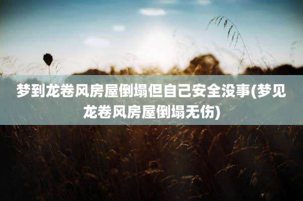 梦到龙卷风房屋倒塌但自己安全没事(梦见龙卷风房屋倒塌无伤)