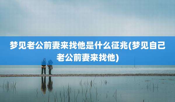 梦见老公前妻来找他是什么征兆(梦见自己老公前妻来找他)