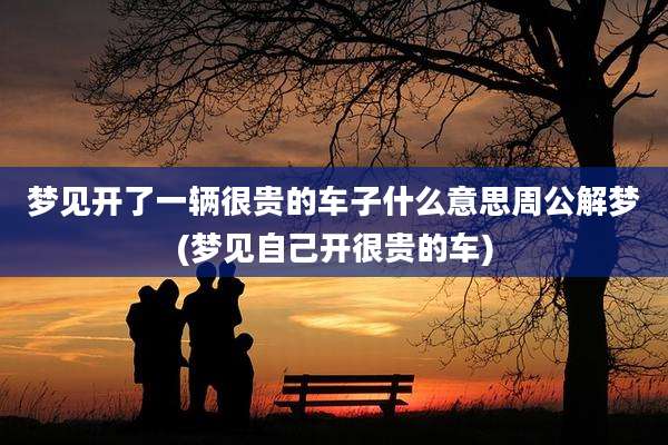 梦见开了一辆很贵的车子什么意思周公解梦(梦见自己开很贵的车)