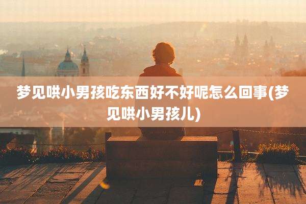 梦见哄小男孩吃东西好不好呢怎么回事(梦见哄小男孩儿)