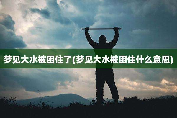 梦见大水被困住了(梦见大水被困住什么意思)