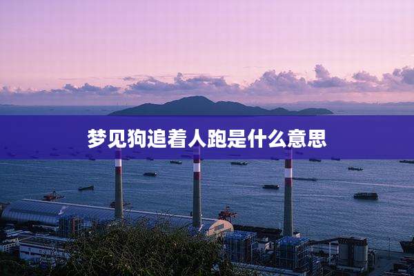 梦见狗追着人跑是什么意思