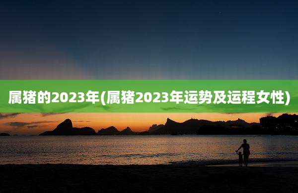 属猪的2023年(属猪2023年运势及运程女性)