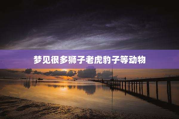 梦见很多狮子老虎豹子等动物