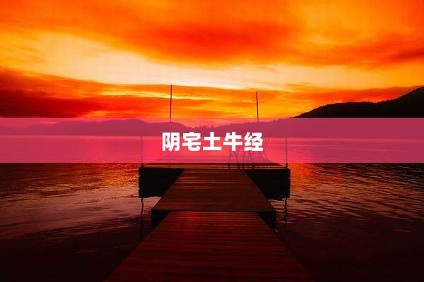 阴宅土牛经