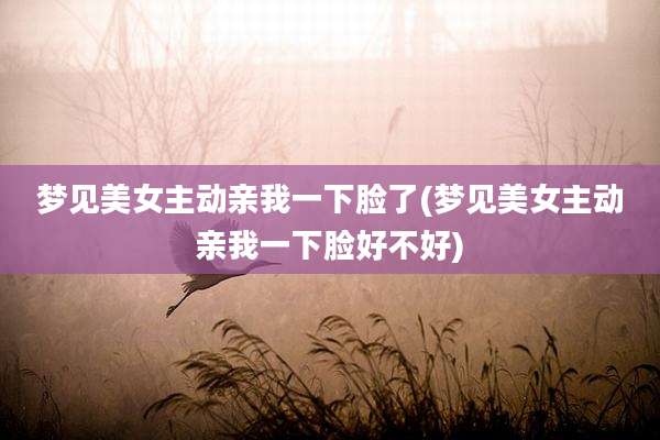 梦见美女主动亲我一下脸了(梦见美女主动亲我一下脸好不好)