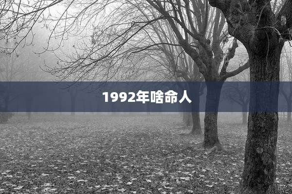 1992年啥命人