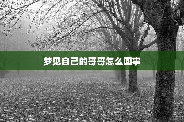 梦见自己的哥哥怎么回事