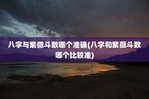 八字与紫微斗数哪个准确(八字和紫薇斗数哪个比较准)