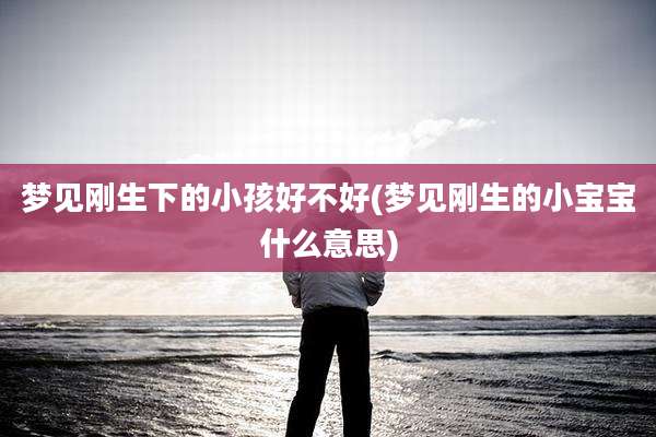 梦见刚生下的小孩好不好(梦见刚生的小宝宝什么意思)