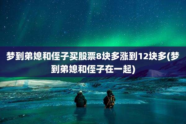 梦到弟媳和侄子买股票8块多涨到12块多(梦到弟媳和侄子在一起)