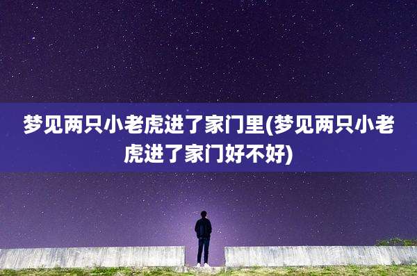 梦见两只小老虎进了家门里(梦见两只小老虎进了家门好不好)