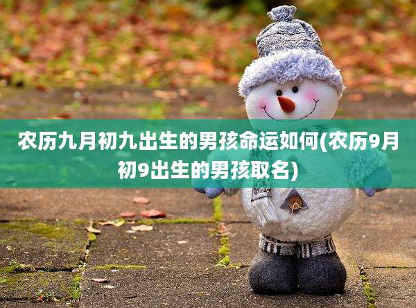 农历九月初九出生的男孩命运如何(农历9月初9出生的男孩取名)
