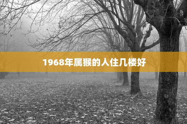 1968年属猴的人住几楼好