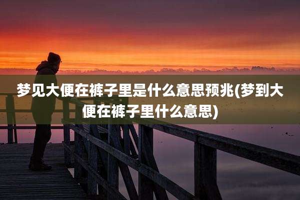梦见大便在裤子里是什么意思预兆(梦到大便在裤子里什么意思)
