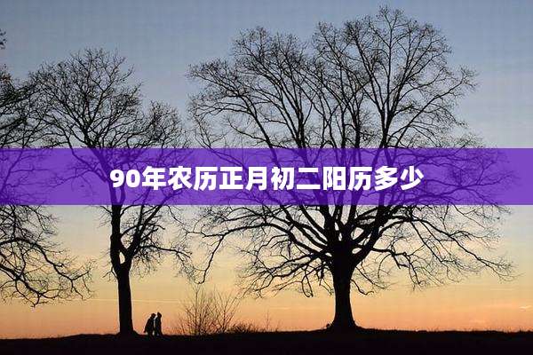 90年农历正月初二阳历多少