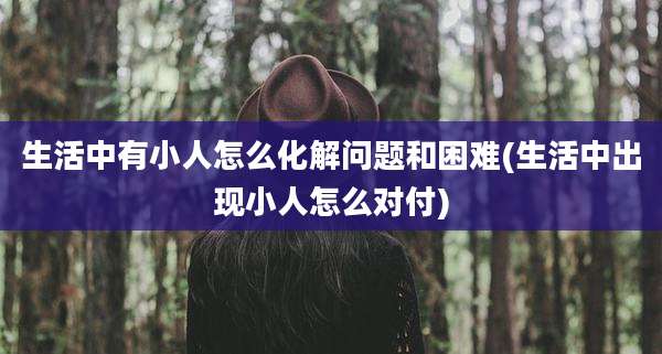 生活中有小人怎么化解问题和困难(生活中出现小人怎么对付)
