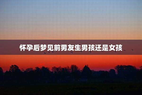 怀孕后梦见前男友生男孩还是女孩