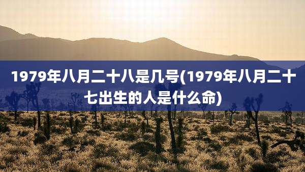 1979年八月二十八是几号(1979年八月二十七出生的人是什么命)