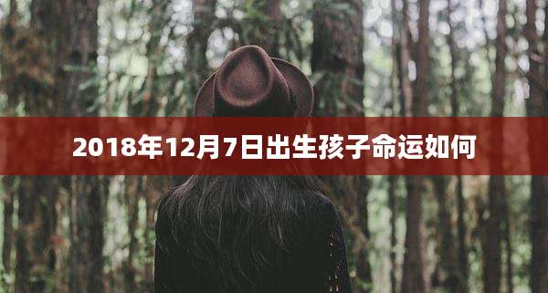 2018年12月7日出生孩子命运如何
