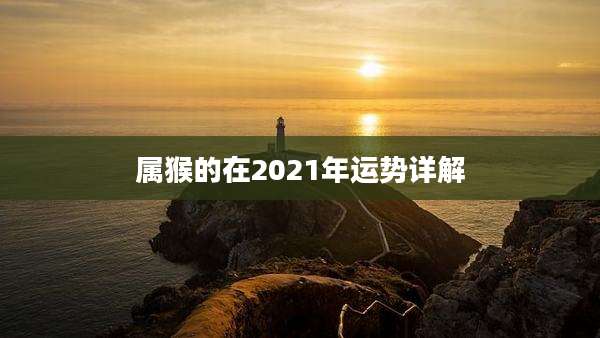 属猴的在2021年运势详解