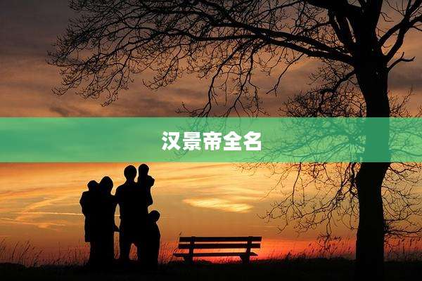 汉景帝全名