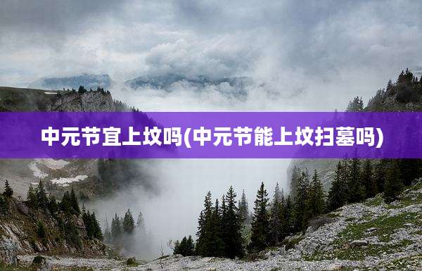 中元节宜上坟吗(中元节能上坟扫墓吗)