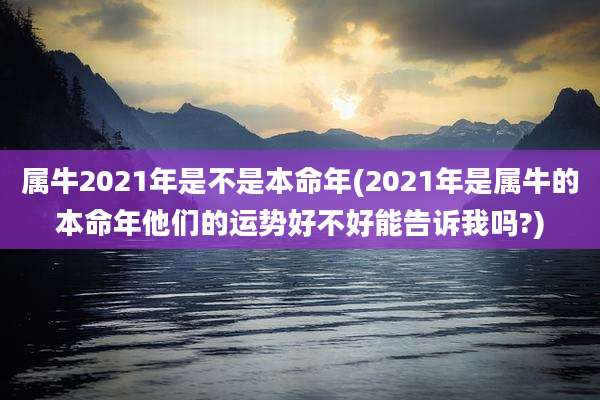 属牛2021年是不是本命年(2021年是属牛的本命年他们的运势好不好能告诉我吗?)