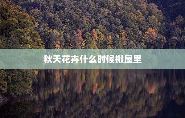 秋天花卉什么时候搬屋里