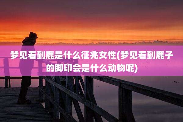 梦见看到鹿是什么征兆女性(梦见看到鹿子的脚印会是什么动物呢)