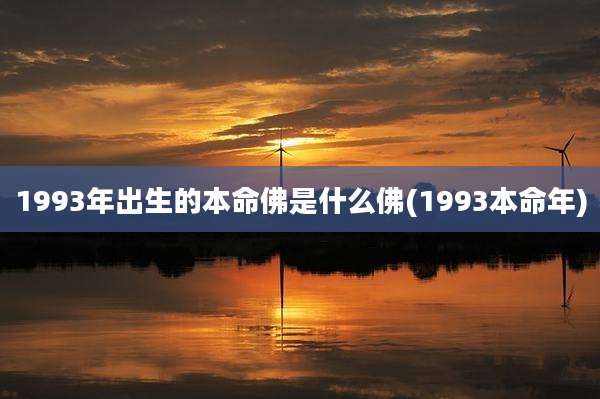 1993年出生的本命佛是什么佛(1993本命年)