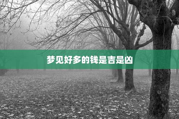 梦见好多的钱是吉是凶