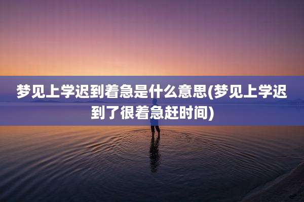 梦见上学迟到着急是什么意思(梦见上学迟到了很着急赶时间)