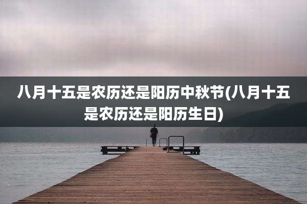 八月十五是农历还是阳历中秋节(八月十五是农历还是阳历生日)