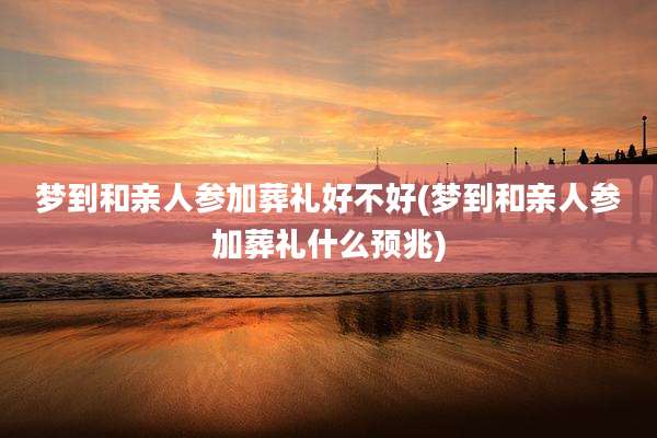 梦到和亲人参加葬礼好不好(梦到和亲人参加葬礼什么预兆)