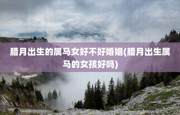 腊月出生的属马女好不好婚姻(腊月出生属马的女孩好吗)