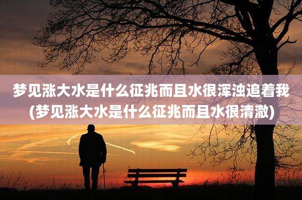 梦见涨大水是什么征兆而且水很浑浊追着我(梦见涨大水是什么征兆而且水很清澈)