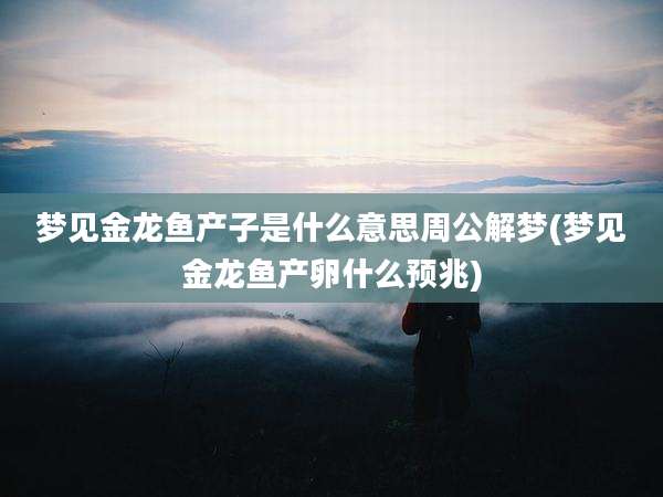 梦见金龙鱼产子是什么意思周公解梦(梦见金龙鱼产卵什么预兆)